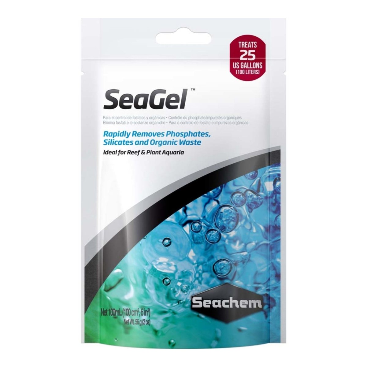 Seachem Laboratories SeaGel Phosphate, Silicate, and Organic Waster Remover 1ea/100 ml - Pets Perfect