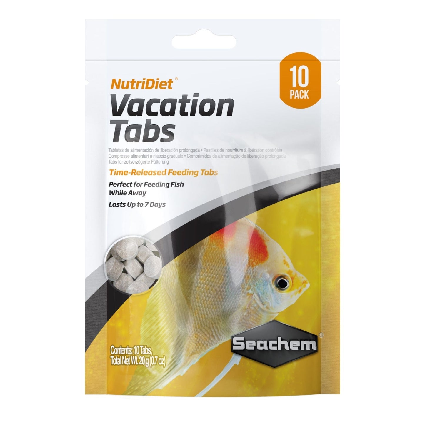 Seachem Laboratories Seachem NutriDiet Vacation Time-Released Tabs Fish Food 1ea/10 ct