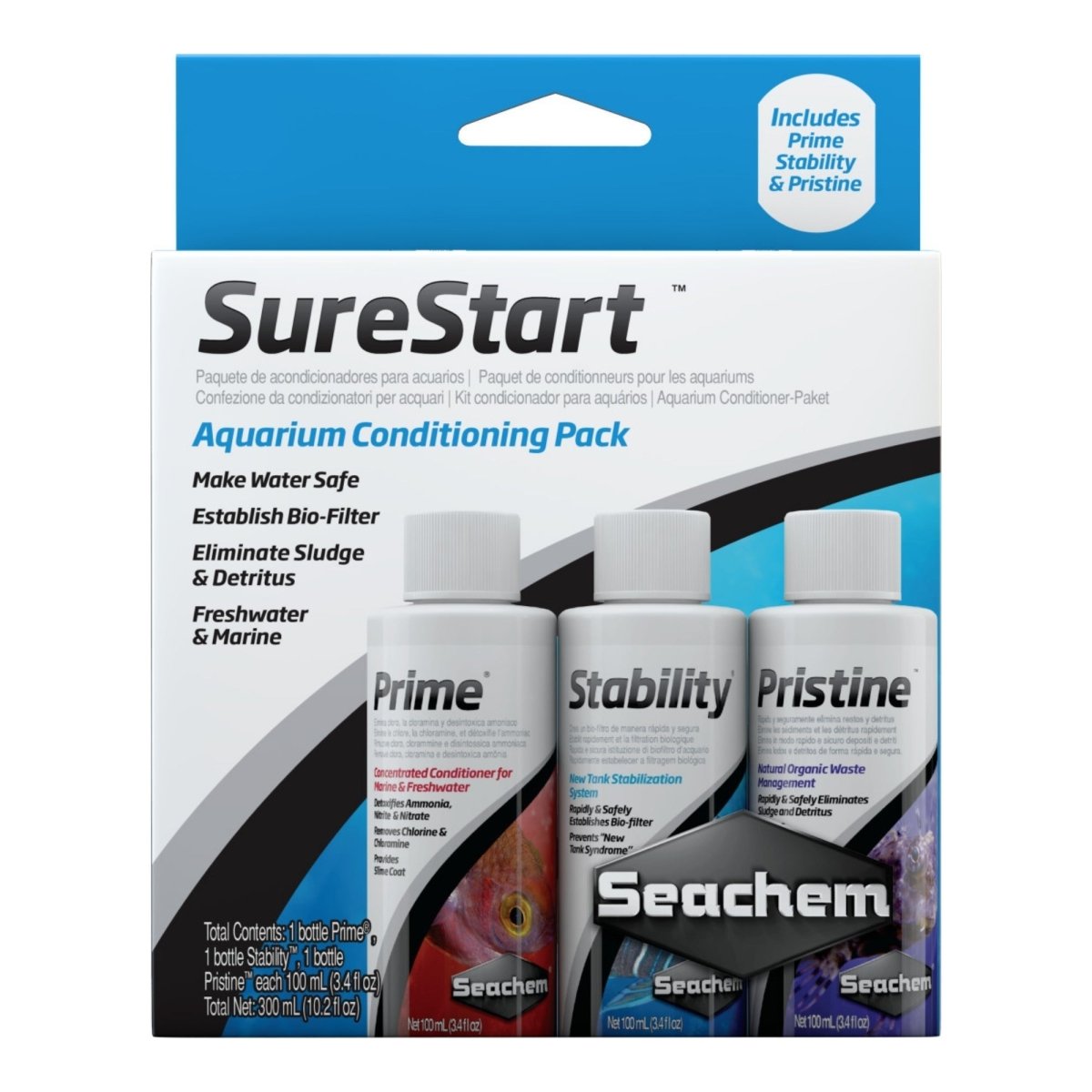Seachem Laboratories SureStart Aquarium Conditioning Pack 1ea/3 pk - Pets Perfect