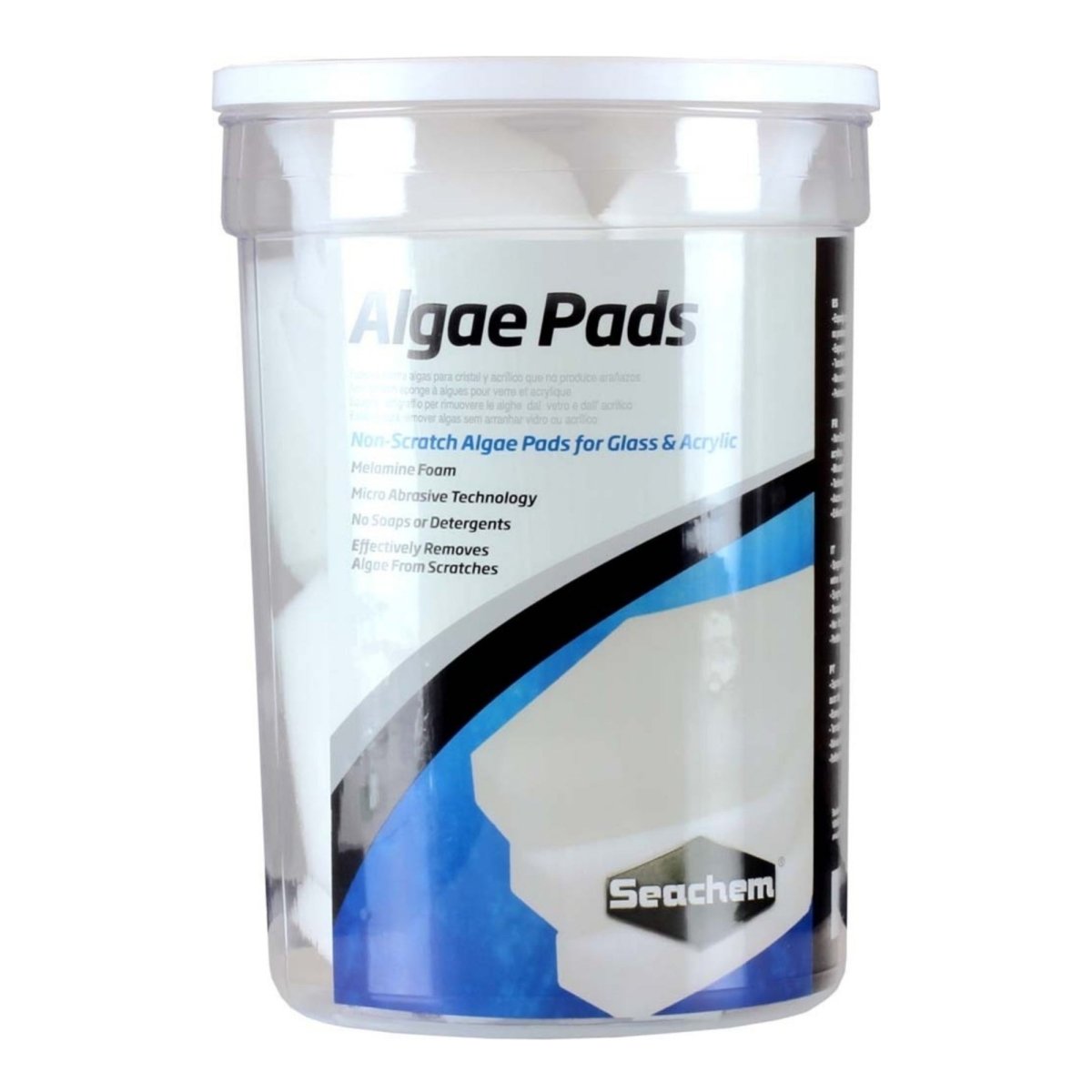 Seachem Laboratories Algae Pad for Glass Acrylic Aquariums White, 1ea/15 mm, 18 pk - Pets Perfect