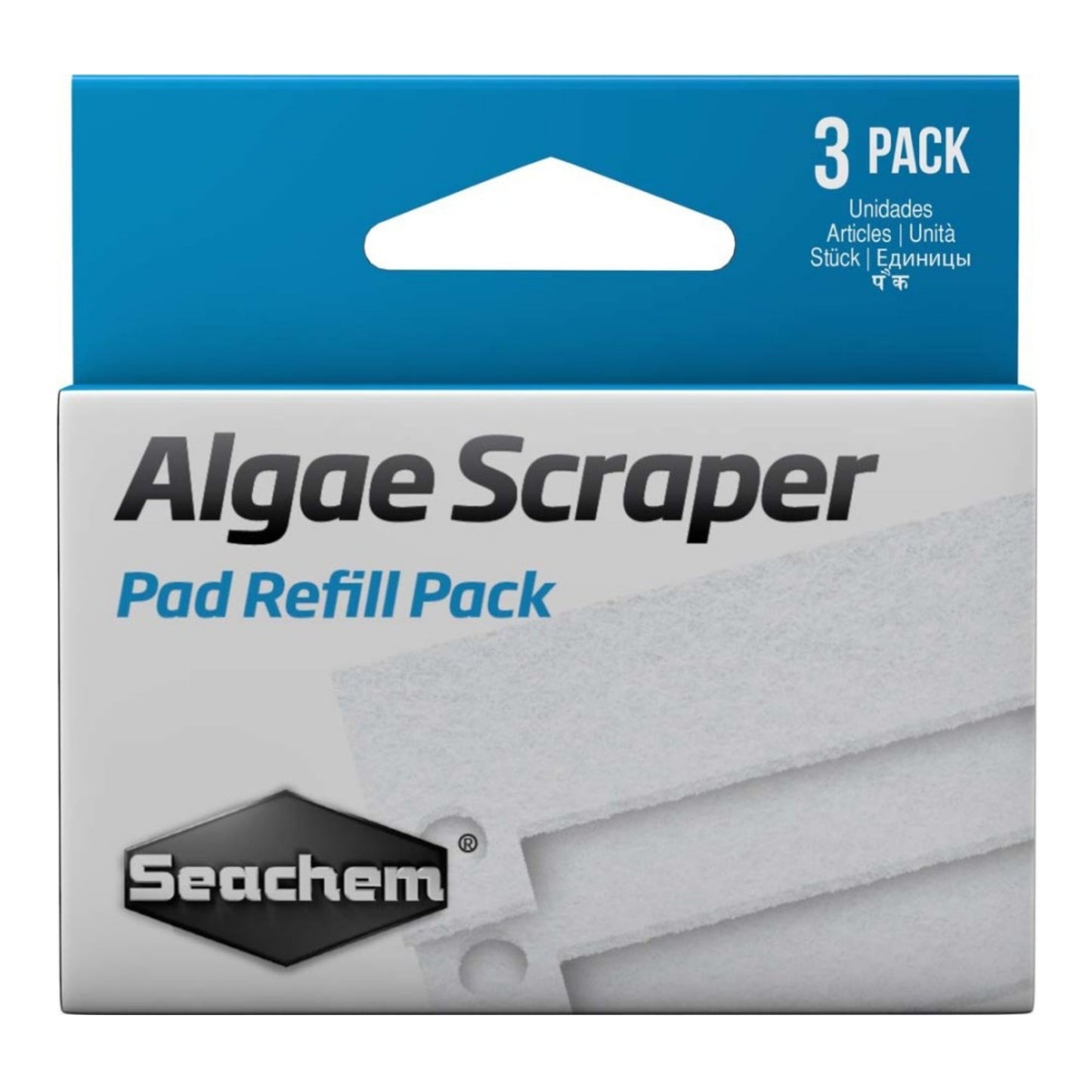 Seachem Laboratories Algae Scraper Replacement Pad White, 1ea/3 pk - Pets Perfect