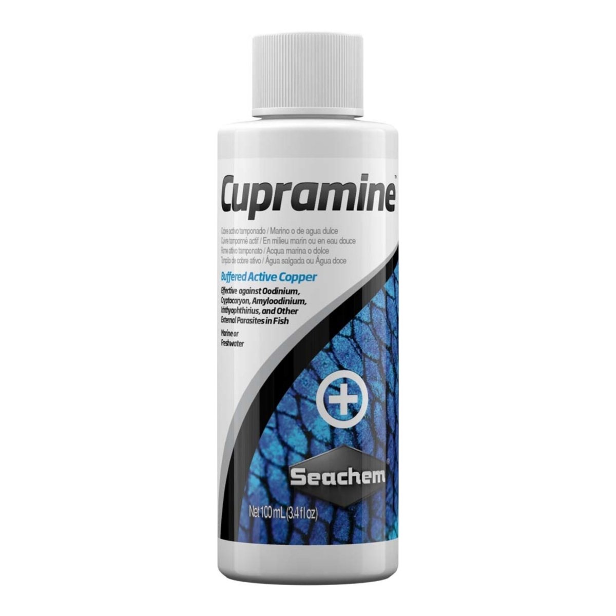 Seachem Laboratories Cupramine Copper Treatment 1ea/3.4 fl oz - Pets Perfect