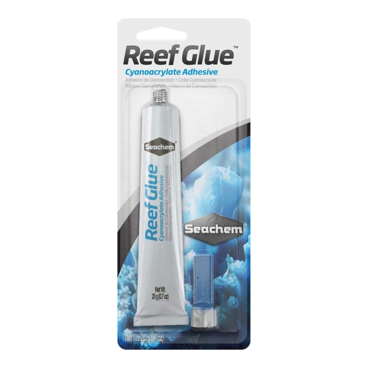 Seachem Laboratories Reef Glue Cyanoacrylate Adhesive Gel Clear, 1ea/20 g, 0.7 oz - Pets Perfect