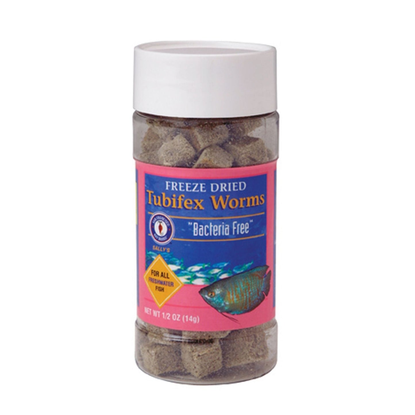 San Francisco Bay Brand Bacteria Free Tubifex Worms Freeze Dried Fish Food 14 g, 1ea/0.5oz.