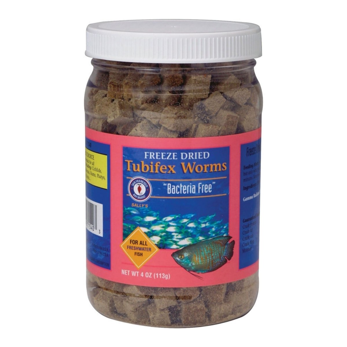San Francisco Bay Brand Bacteria Free Tubifex Worms Freeze-Dried Fish Food 113 g, 4 oz - Pets Perfect