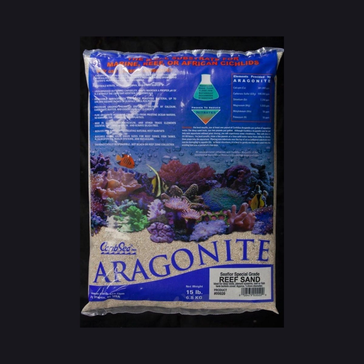 CaribSea Seafloor Special Grade Dry Aragonite Reef Sand, 15 lb - Pets Perfect