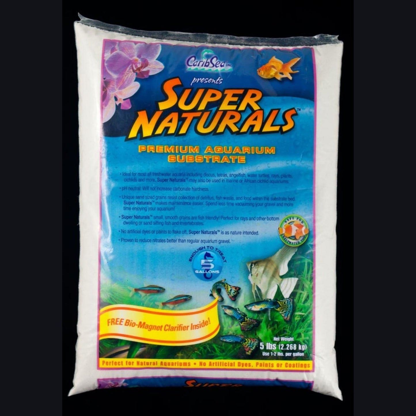 CaribSea Super Natural Aquascapes Aquarium Sand Moonlight, 5ea/5 lb