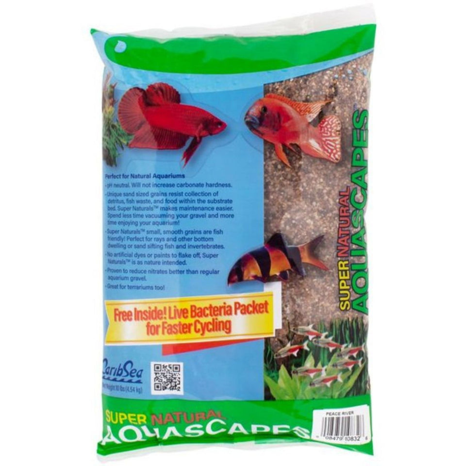 CaribSea Super Natural Aquascapes Sand Peace River, 4 ct, 10 lb