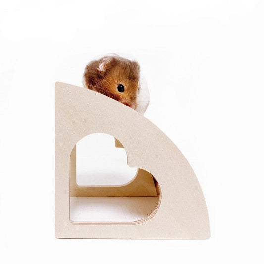Wooden Hamster Adventure Tower - Interactive Multifunctional Toy.