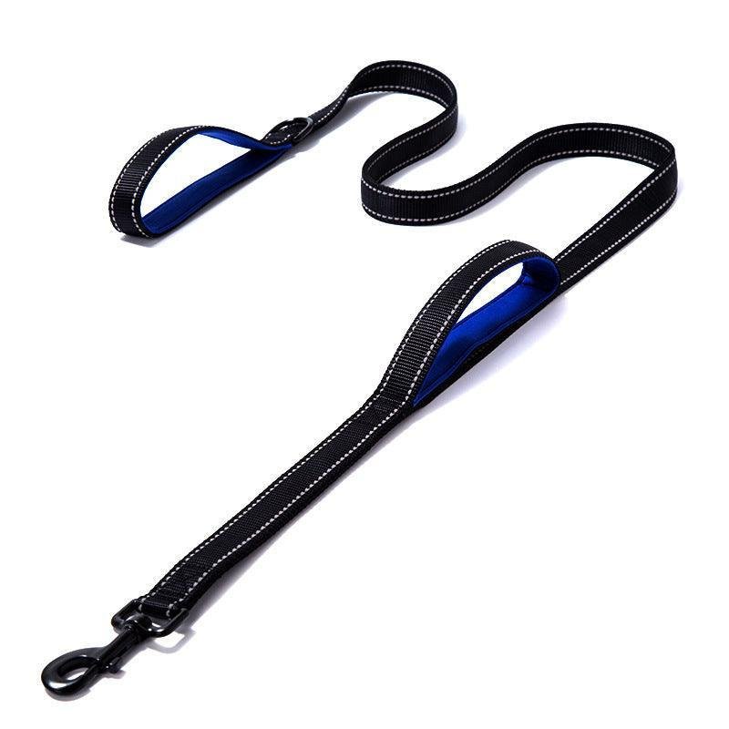 Reflective Nylon Double Thickened Dog Leash - Enhanced Visibility And Durability - Pets Perfect