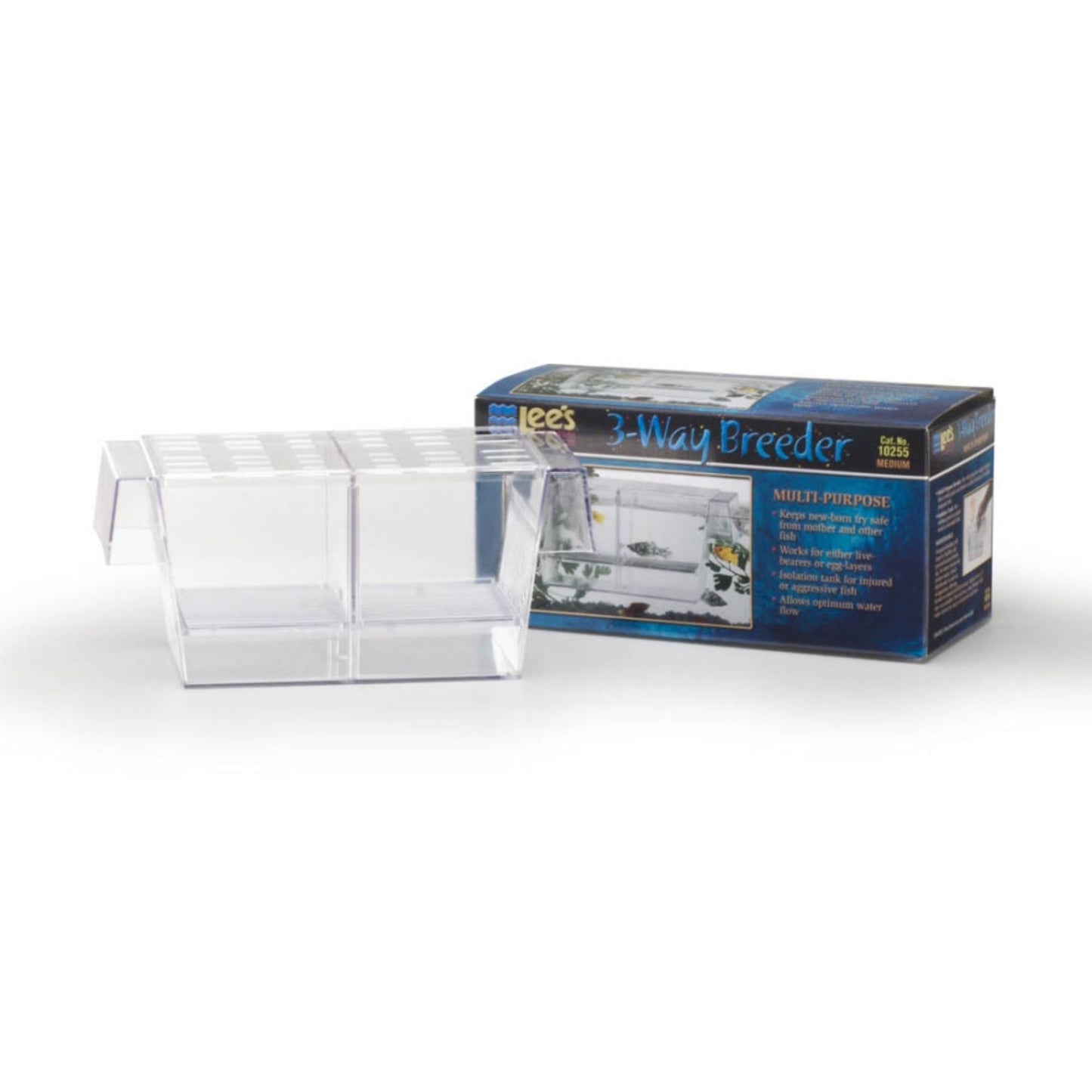 Lee's Aquarium & Pet Products Two-Way/Guppy Breeder Clear, 1ea/SM