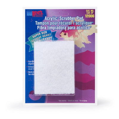 Lee's Aquarium & Pet Products Scrubber Pad for Acrylic Aquariums White, 1ea/3 In X 4 in, Super-Size
