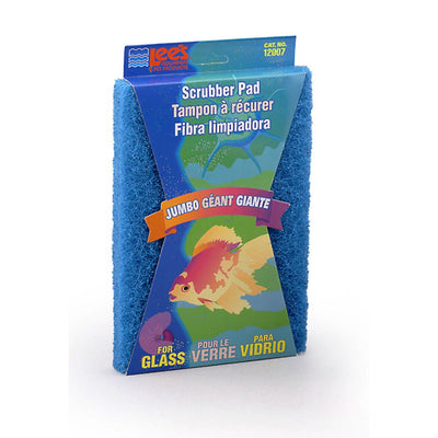 Lee's Aquarium & Pet Products Scrubber Pad for Glass Aquariums Blue, 1ea/6 In X 9 in, Jumbo