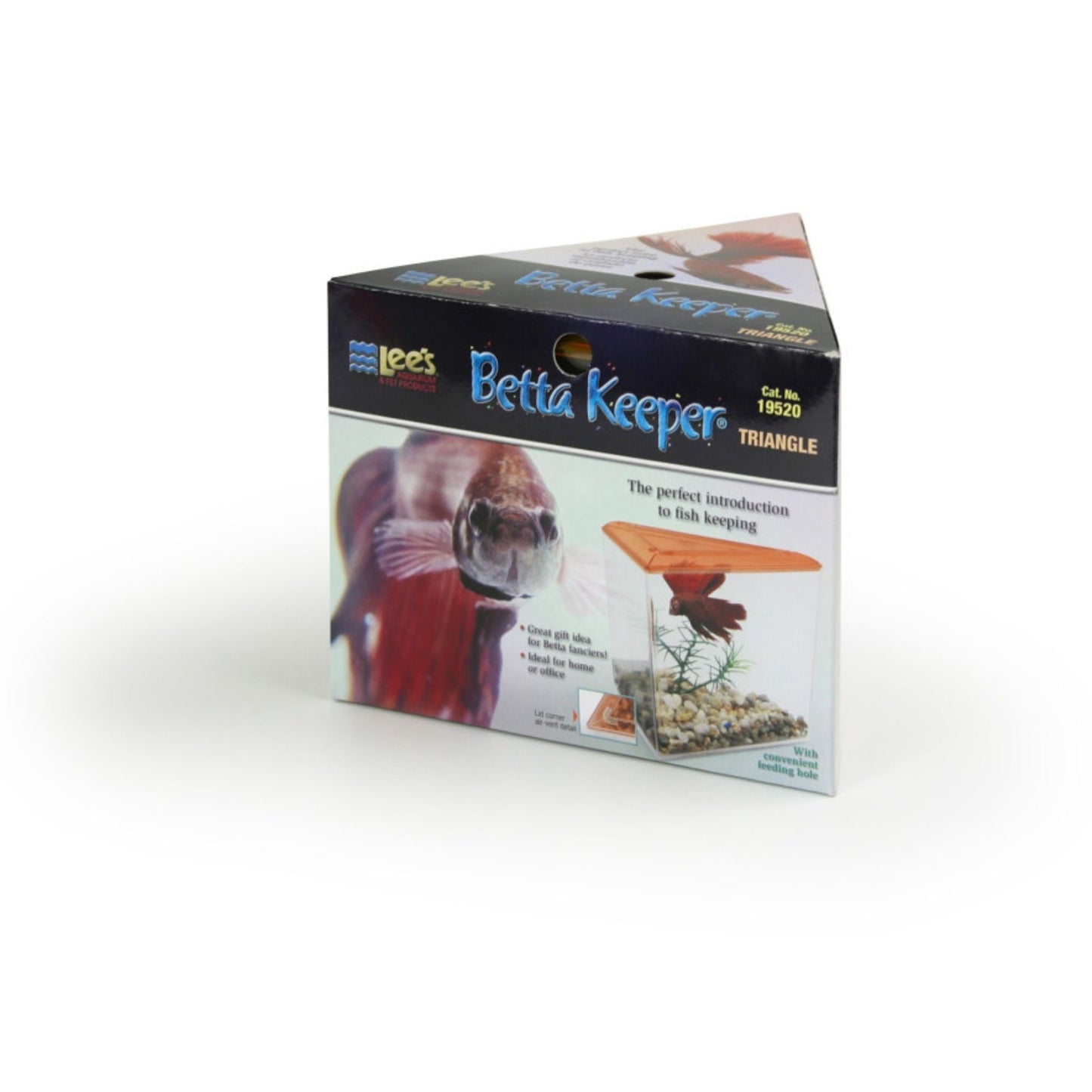 Lee's Aquarium & Pet Products Triangle Betta Keeper Tank Assorted, 1ea/40oz.