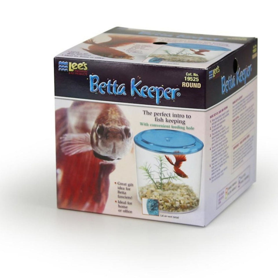 Lee's Aquarium & Pet Products Round Betta Keeper Tank Assorted, 1ea/36oz.