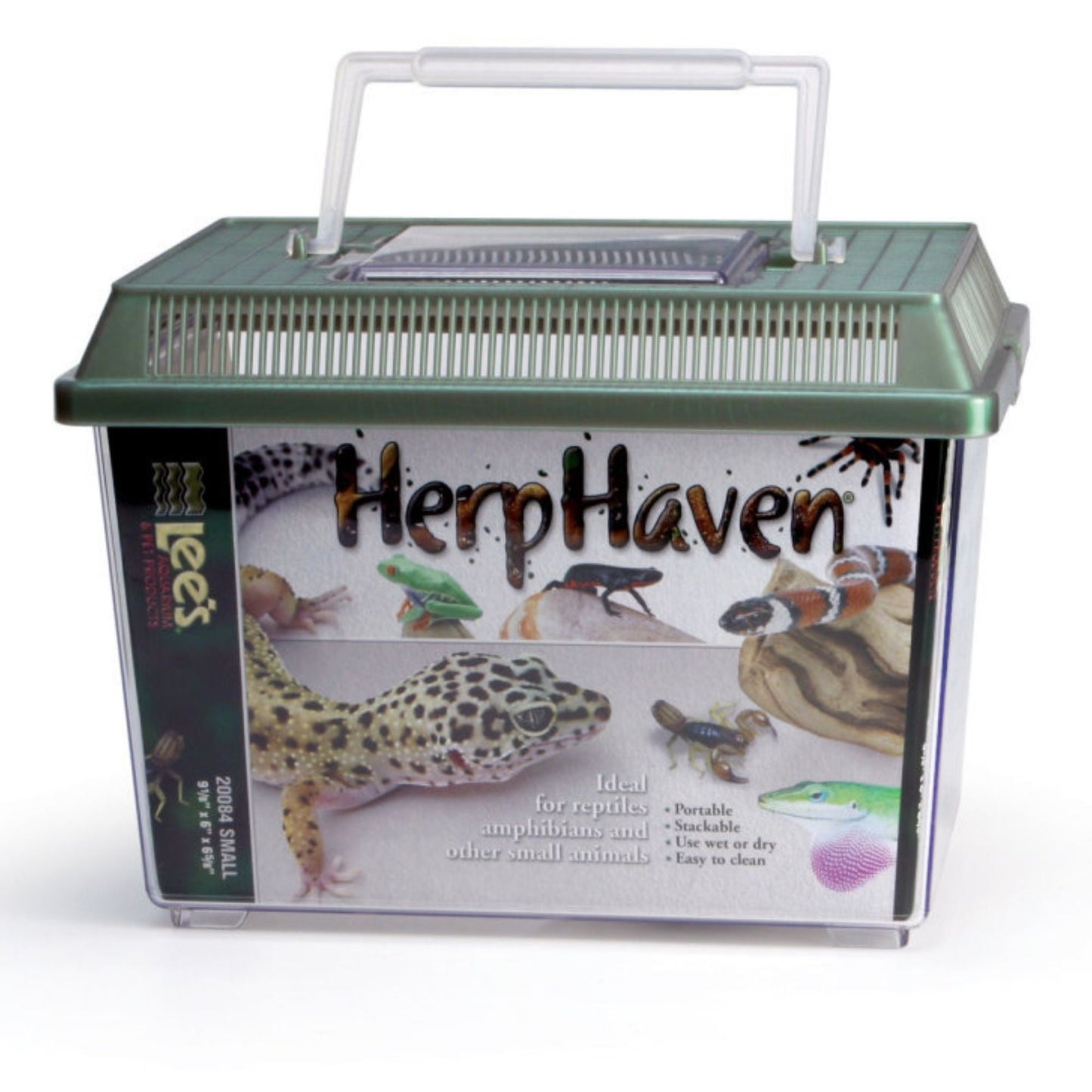 Lee's HerpHaven Carrier for Reptiles and Amphibians, Small, Black
