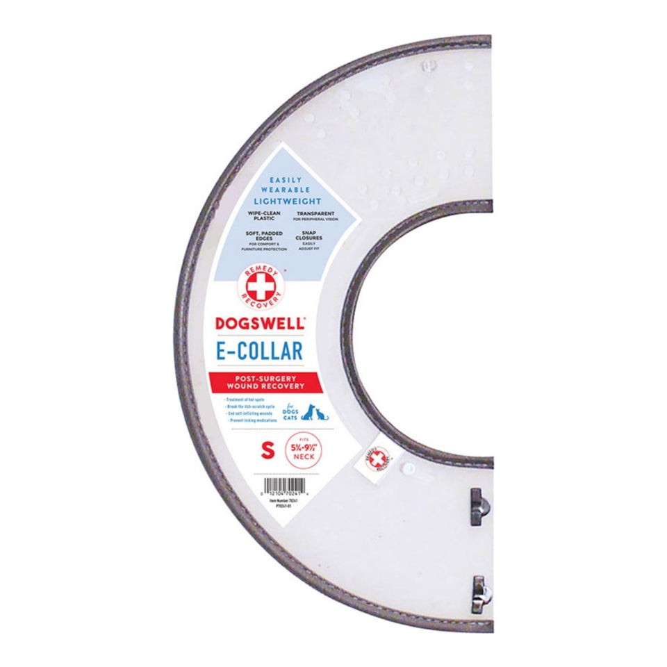 Dogswell Remedy And Recovery Rigid E-Dog Collar Small Clear