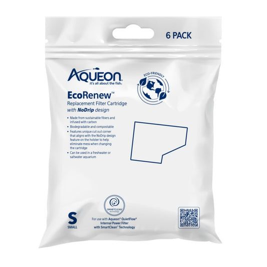 Aqueon EcoRenew Filter Cartridges 1ea/SMall 6 pk