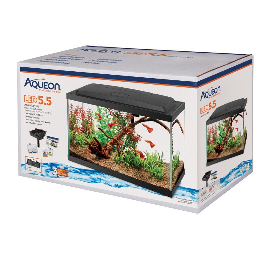 Aqueon Aquarium Starter Kit with LED Lighting 1ea/5.5 - Pets Perfect