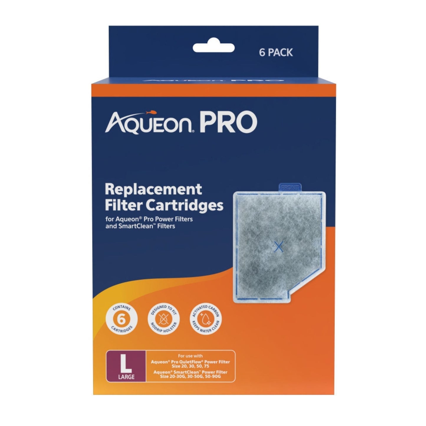 Aqueon Pro Replacement Filter Cartridges 1ea/LG, 6 pk