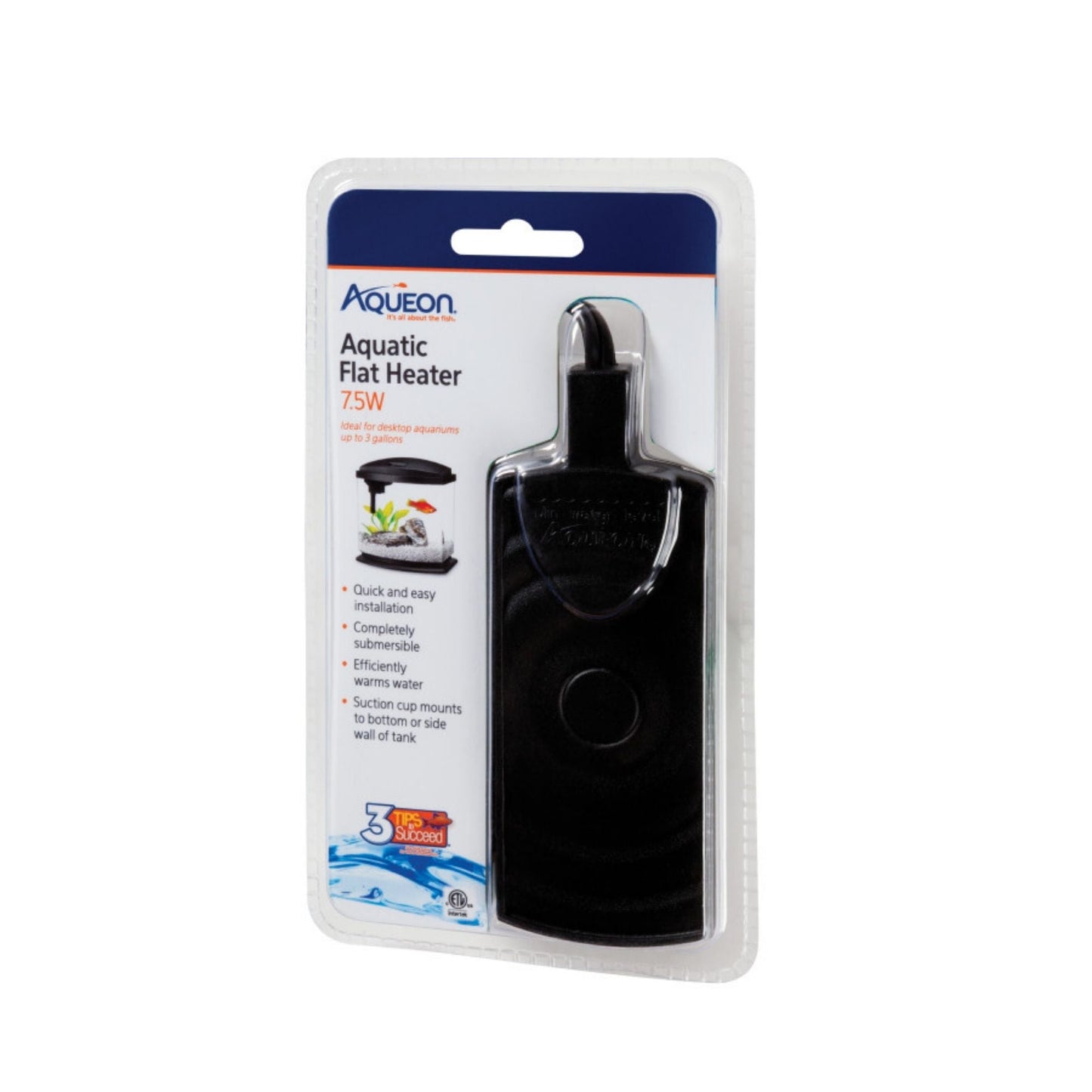 Aqueon Submersible Aquatic Flat Heater 1ea/7.5 W