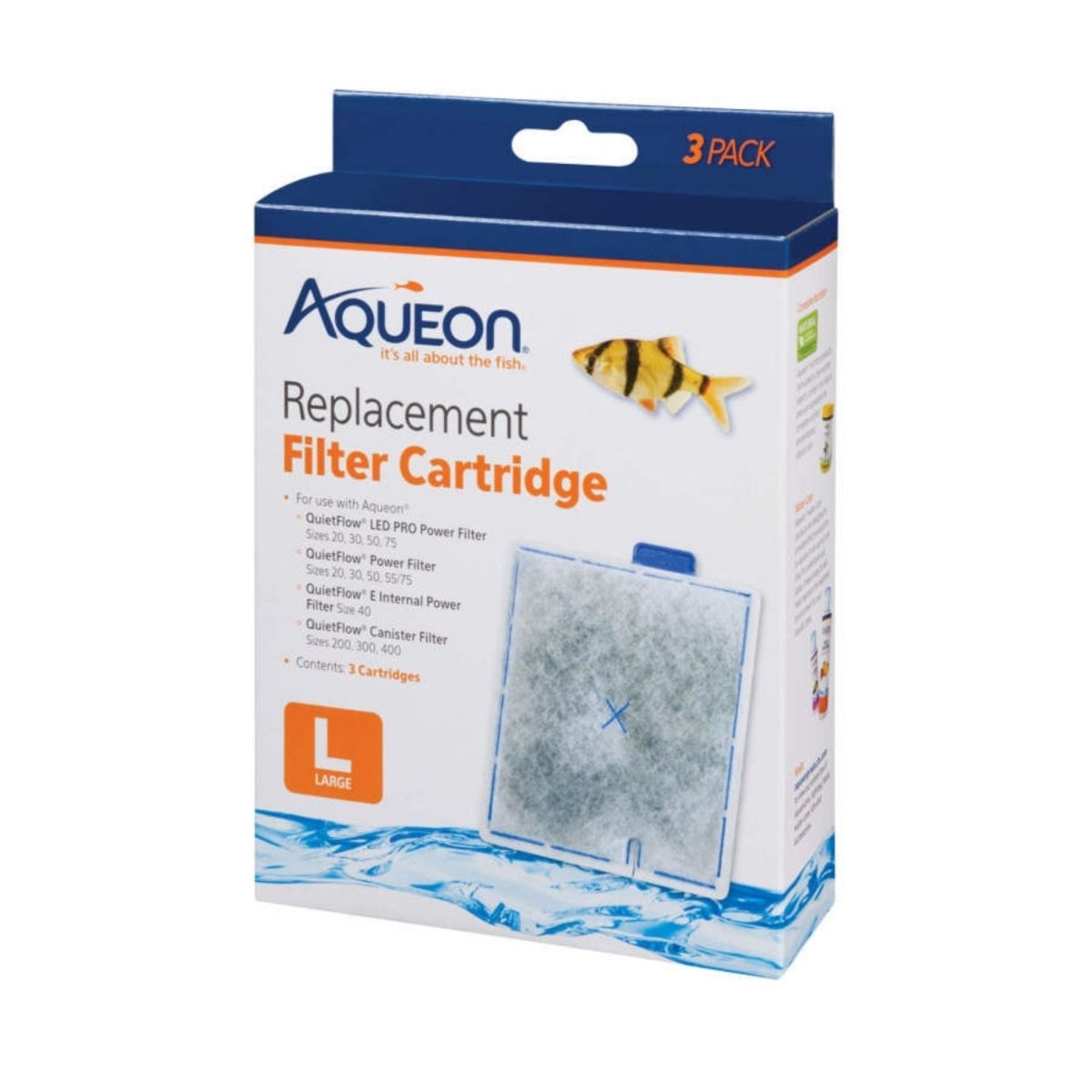 Aqueon Replacement Aquarium Filter Cartridges Large - 3 ct - Pets Perfect