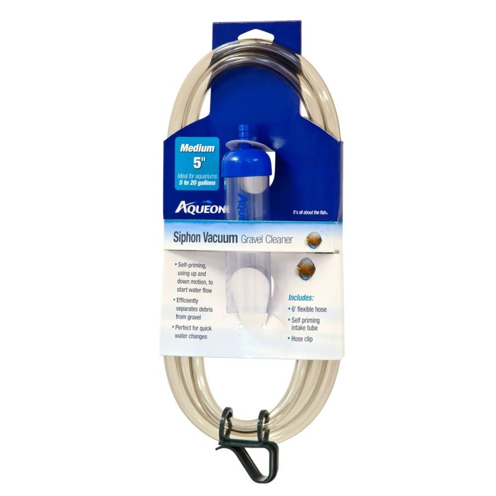 Aqueon Aquarium Siphon Vacuum Gravel Cleaner No Bulb 1ea/Medium - 5 in - Pets Perfect