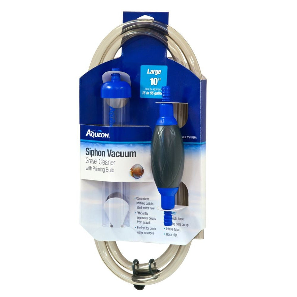 Aqueon Siphon Vacuum Gravel Cleaner with Priming Bulb Large 10in