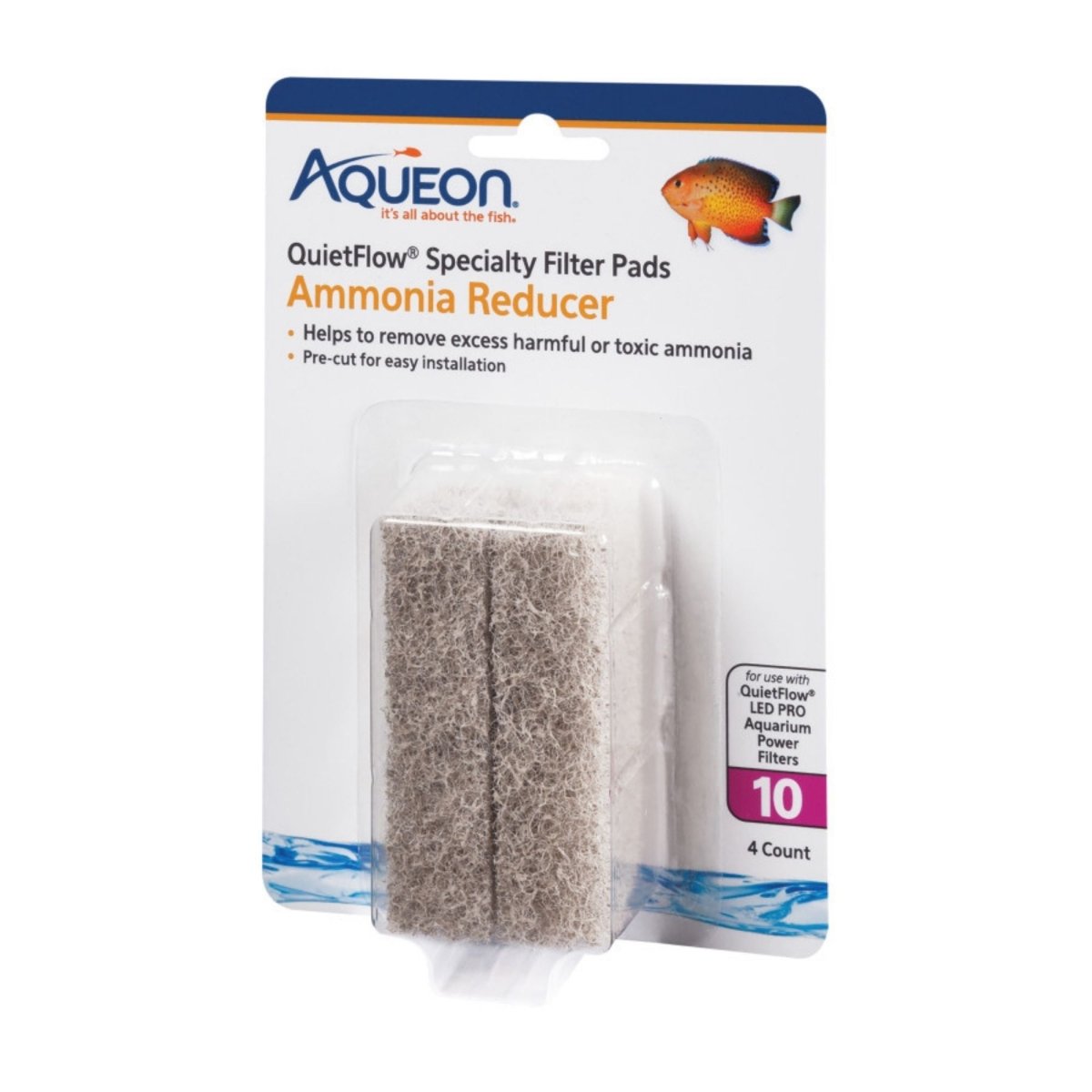 Aqueon Replacement Specialty Aquarium Filter Pads Ammonia Reducer, 10 - Pets Perfect