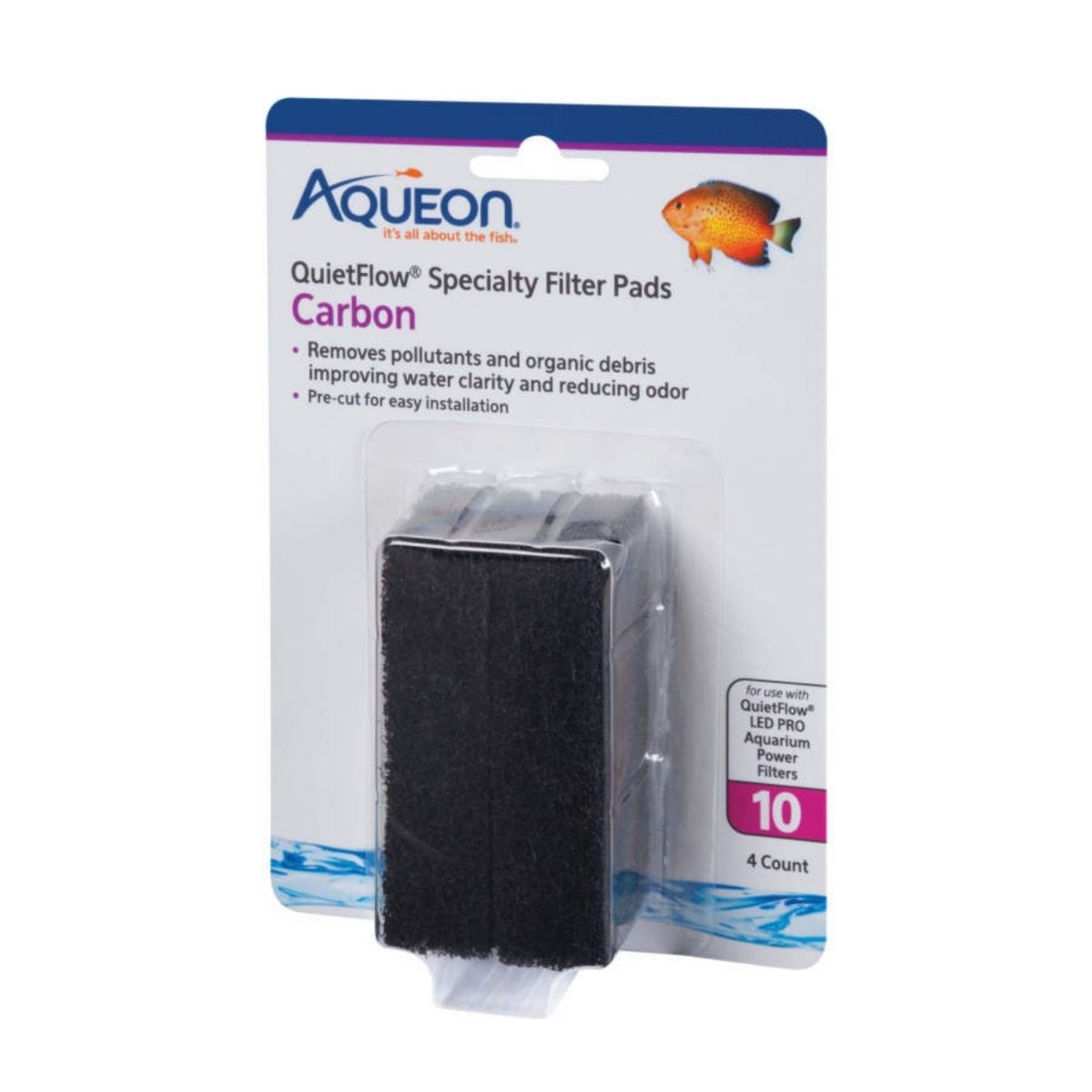 Aqueon Replacement Specialty Aquarium Filter Pads Carbon, 20/75 - Pets Perfect