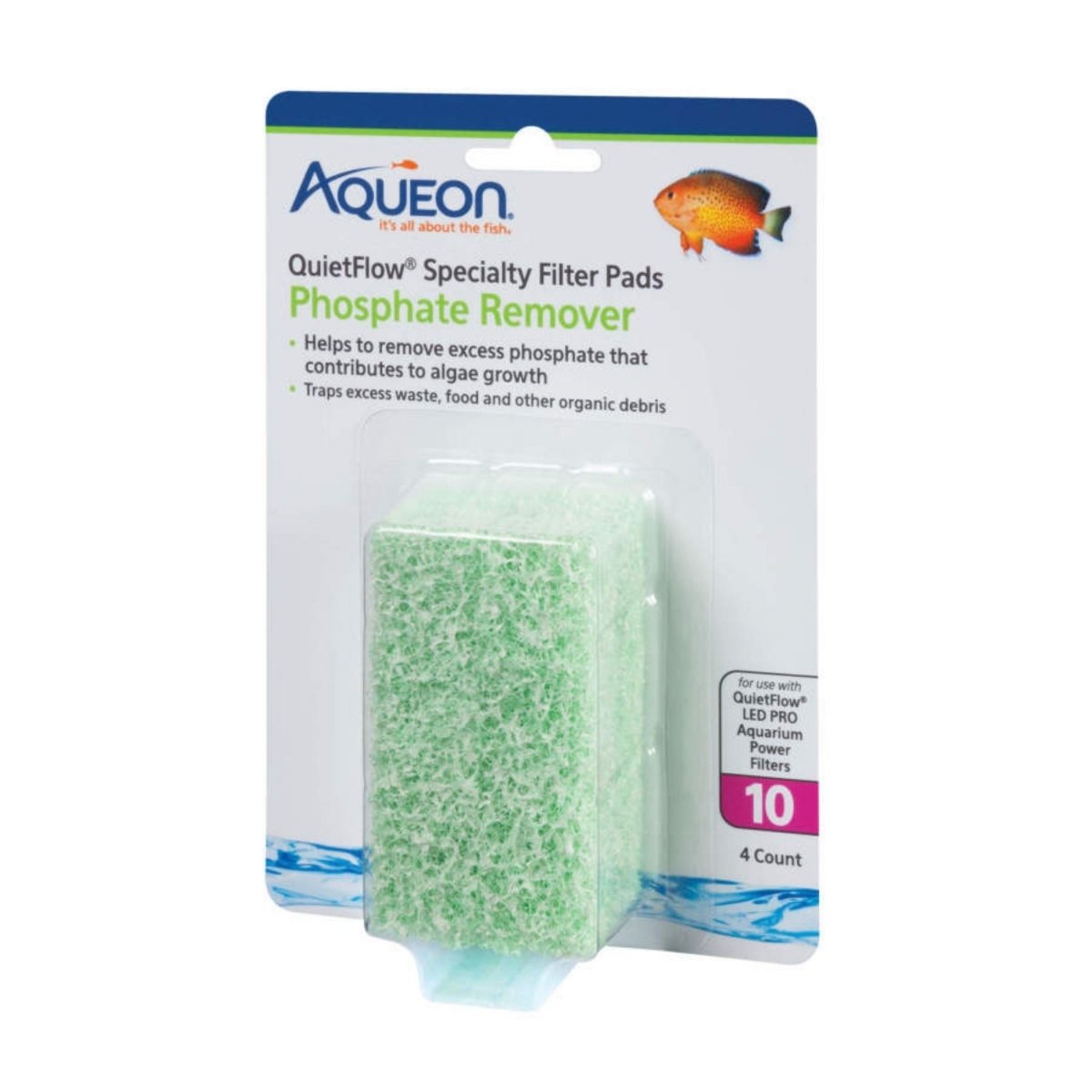 Aqueon Replacement Specialty Aquarium Filter Pads Phosphate Remover, 10 - Pets Perfect