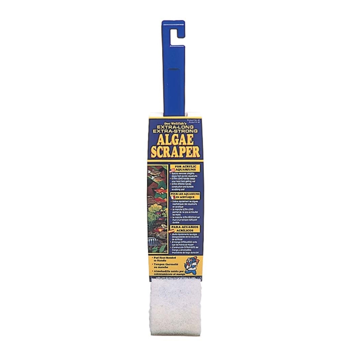 API Doc Wellfish's Algae Scraper For Acrylic, 1ea/18 in. - Pets Perfect