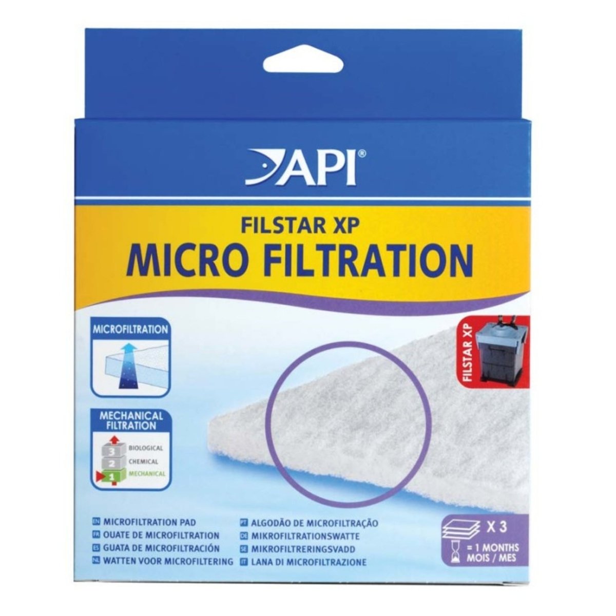 API Filstar XP Micro Filtration Pad Black, 1ea/Micro, 3 pk - Pets Perfect