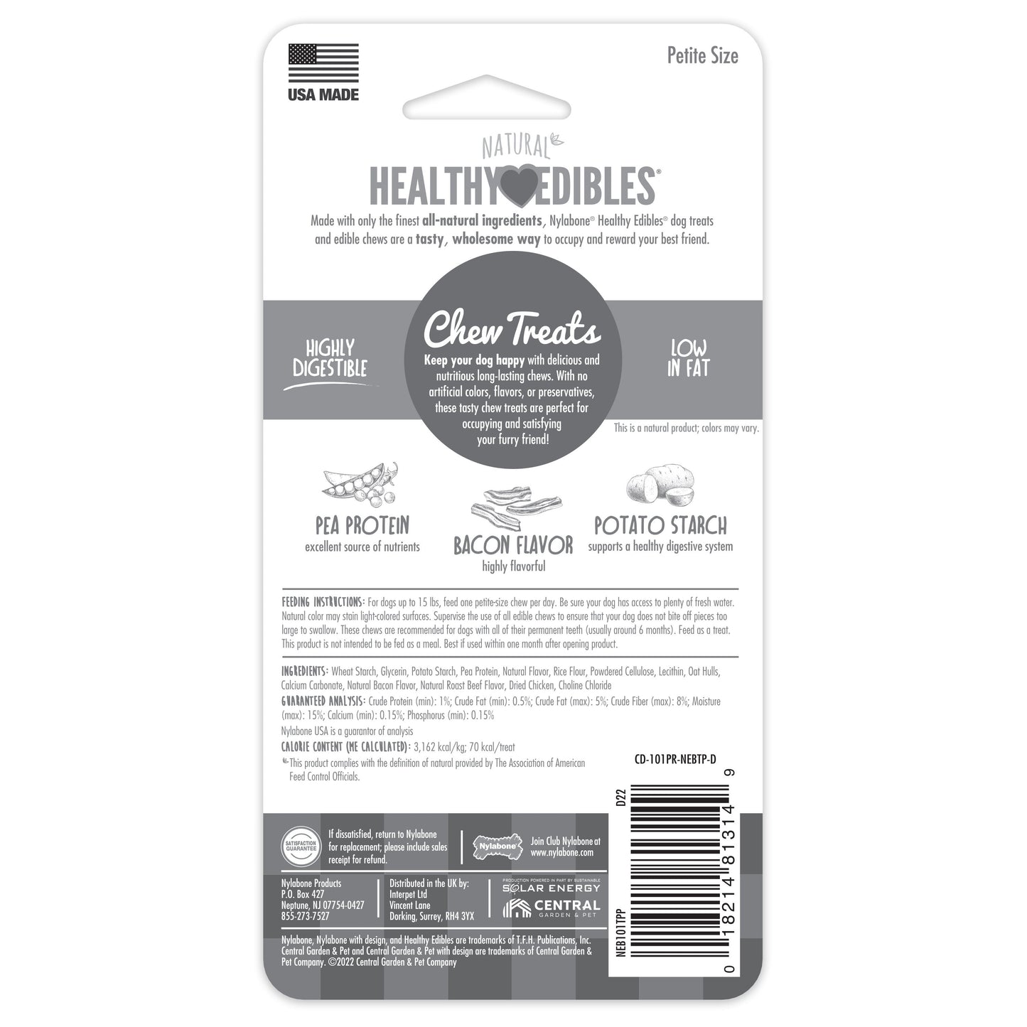 Nylabone Healthy Edibles All-Natural Long Lasting Dog Chew Treats, view 8