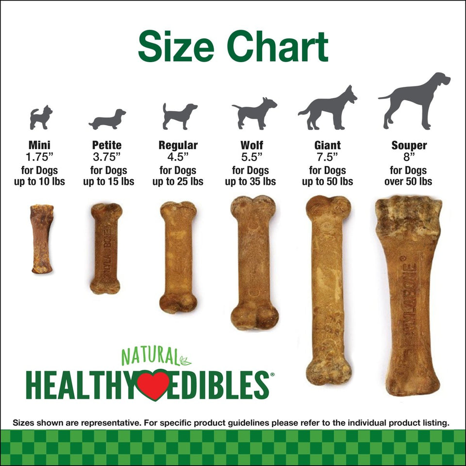 Nylabone Healthy Edibles All-Natural Long-Lasting Dog Chew Treats Variety Pack 3 ct, Petite up to 15 lb - Pets Perfect