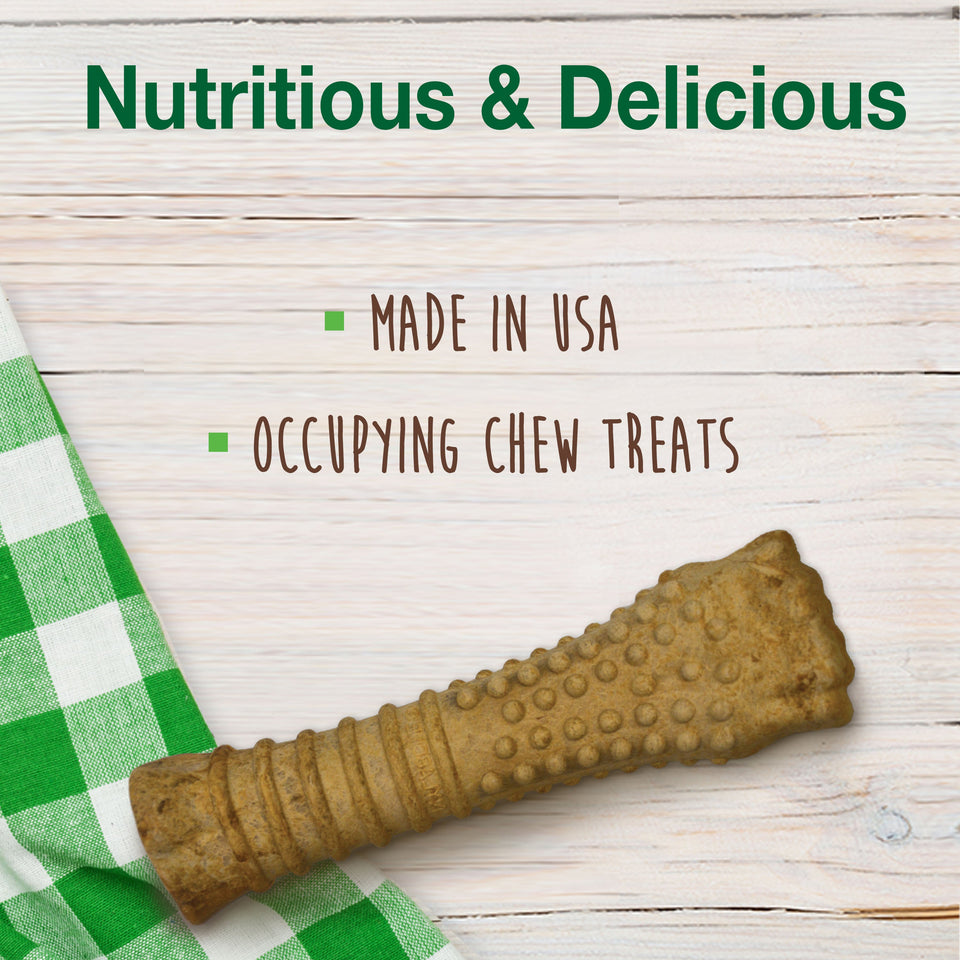 Nylabone Healthy Edibles AllNatural Long Lasting Peanut Butter Dog Chew Treats 1 Count, Peanut Butter, XL/Souper 50 Lbs. 1 ct