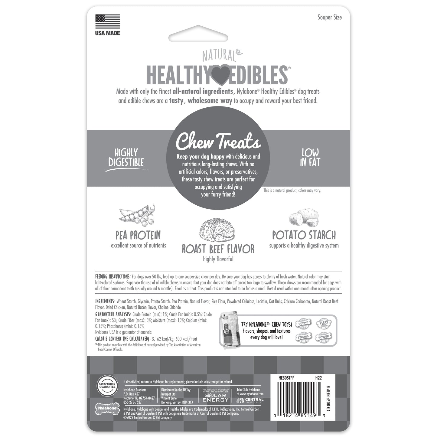 Nylabone Healthy Edibles All-Natural Long Lasting Dog Chew Treats, view 7