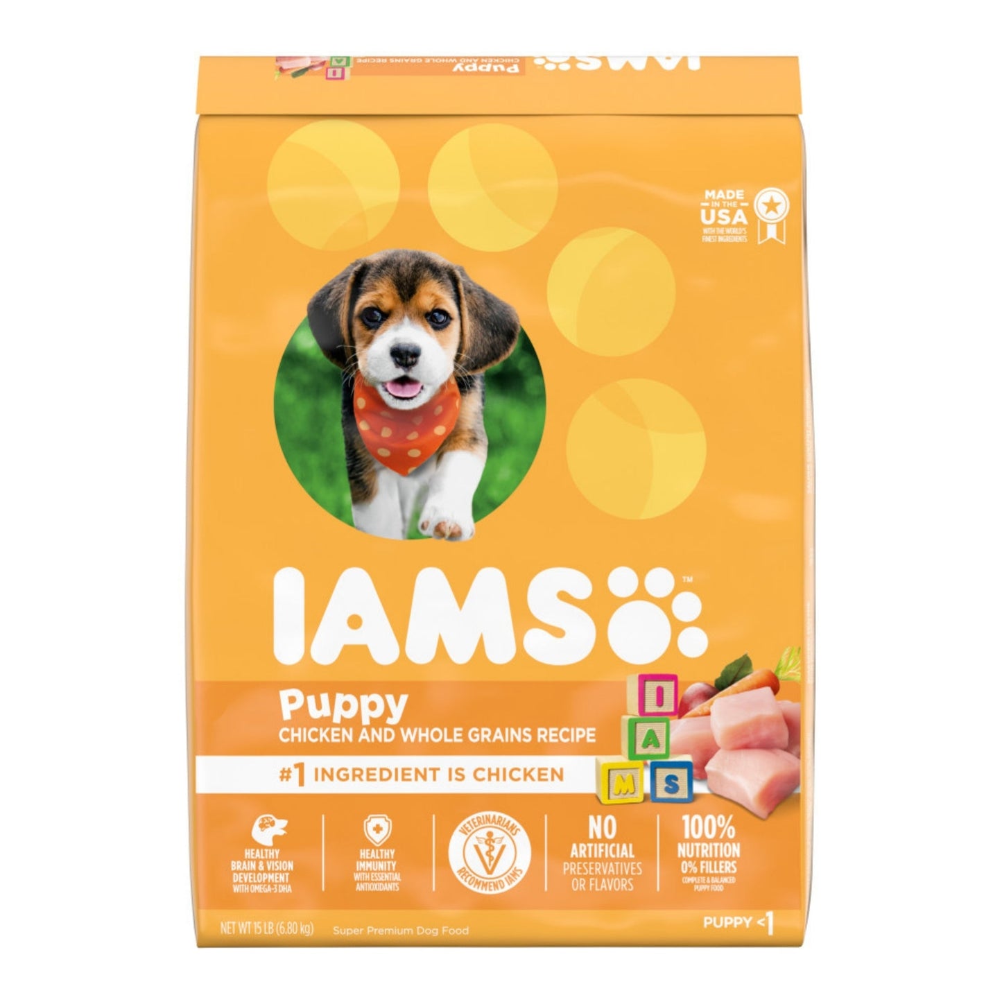 IAMS Smart Puppy Dry Dog Food Real Chicken 15lb - Pets Perfect