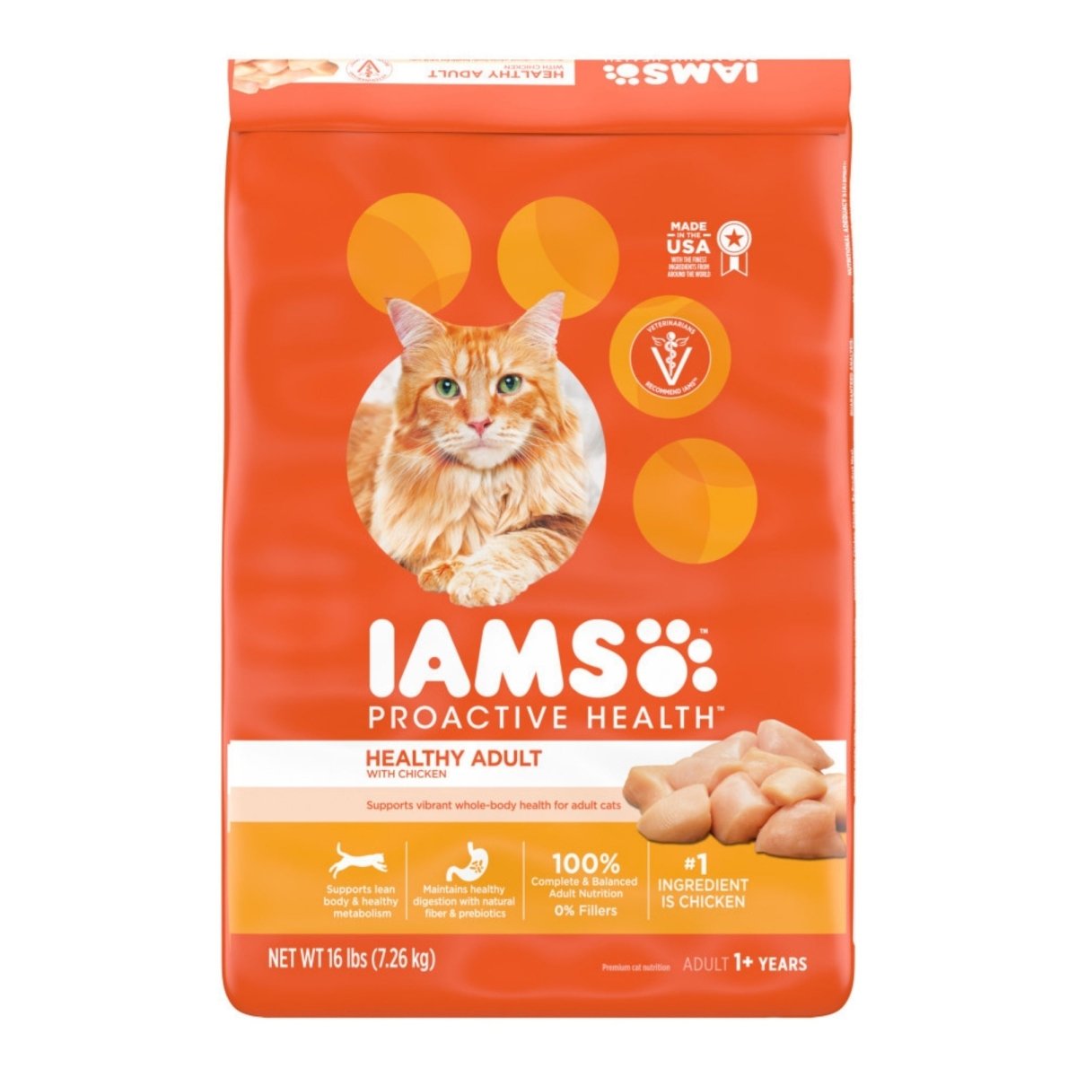 IAMS Proactive Health Adult Dry Cat Food Chicken 22lbs - Pets Perfect