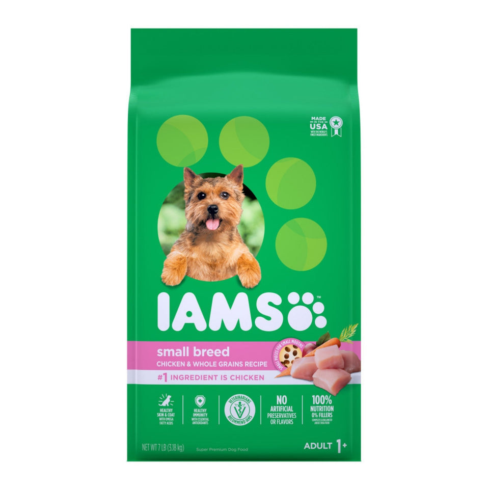 IAMS Small & Dog Toy Breed Adult Dry Dog Food Real Chicken 7 lb