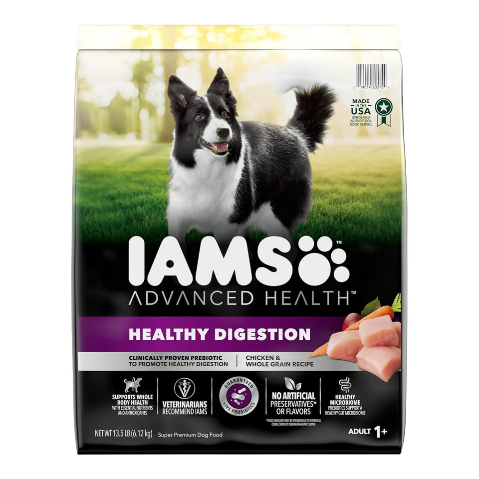 IAMS Advanced Healthy Digestion Adult Dry Dog Food Chicken & Whole Grains 1ea/13.5 lb