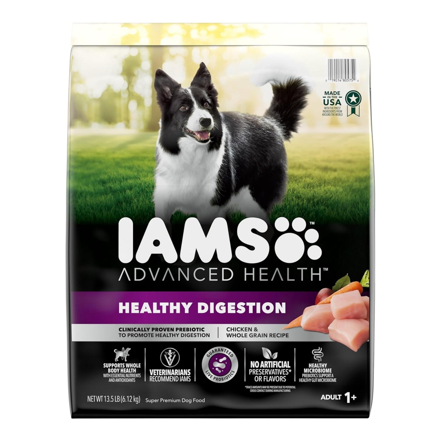 IAMS Advanced Healthy Digestion Adult Dry Dog Food Chicken & Whole Grains 13.5lb