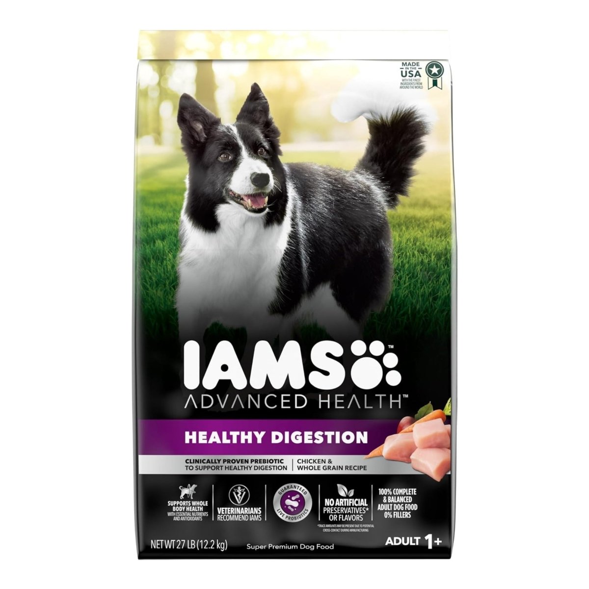 IAMS Advanced Healthy Digestion Adult Dry Dog Food Chicken & Whole Grains 27lb - Pets Perfect
