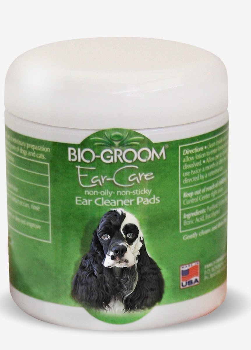 Bio Groom Ear Care Non - Oily Non - Sticky Medicated Ear Cleaner Pads 1ea/25 Pads - Pets Perfect
