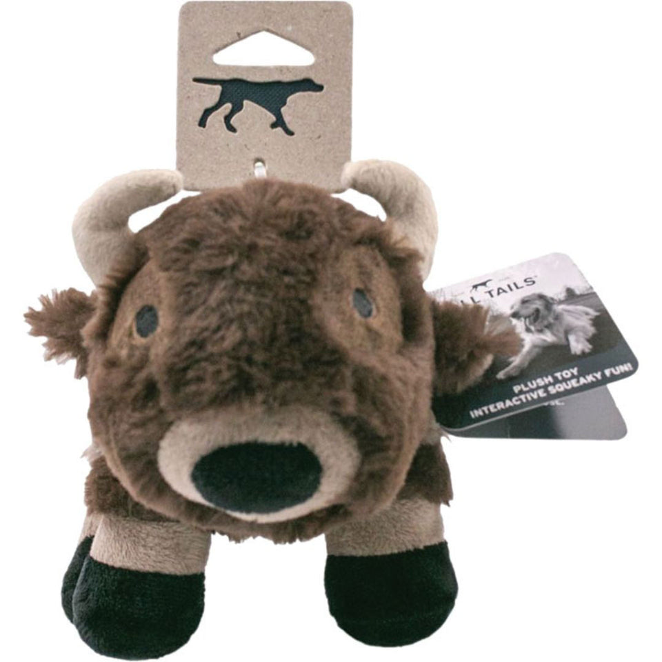Tall Tails Dog Plush Squeaker Buffalo, 9 Inch