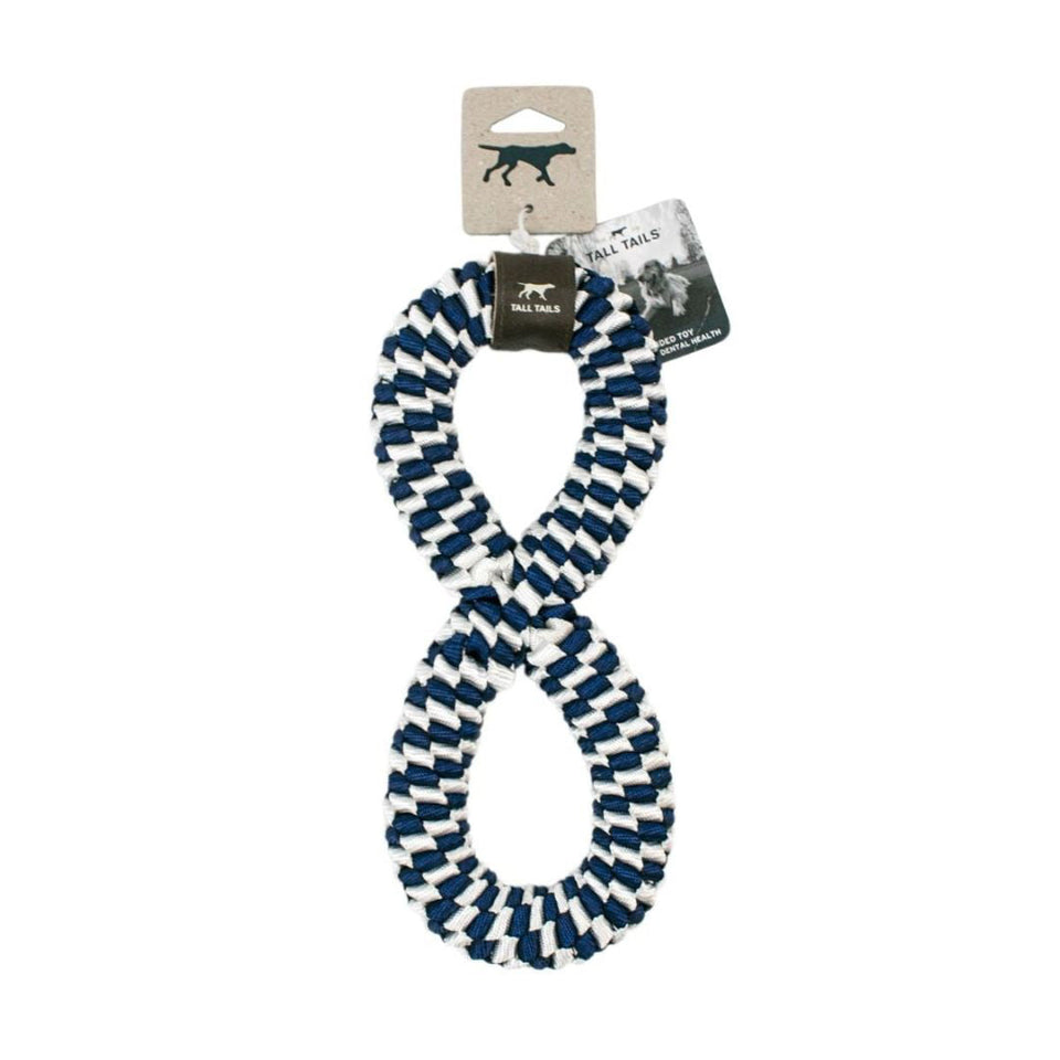 Tall Tails Braided Infinity Tug Dog Toy, Navy, 11 Inches