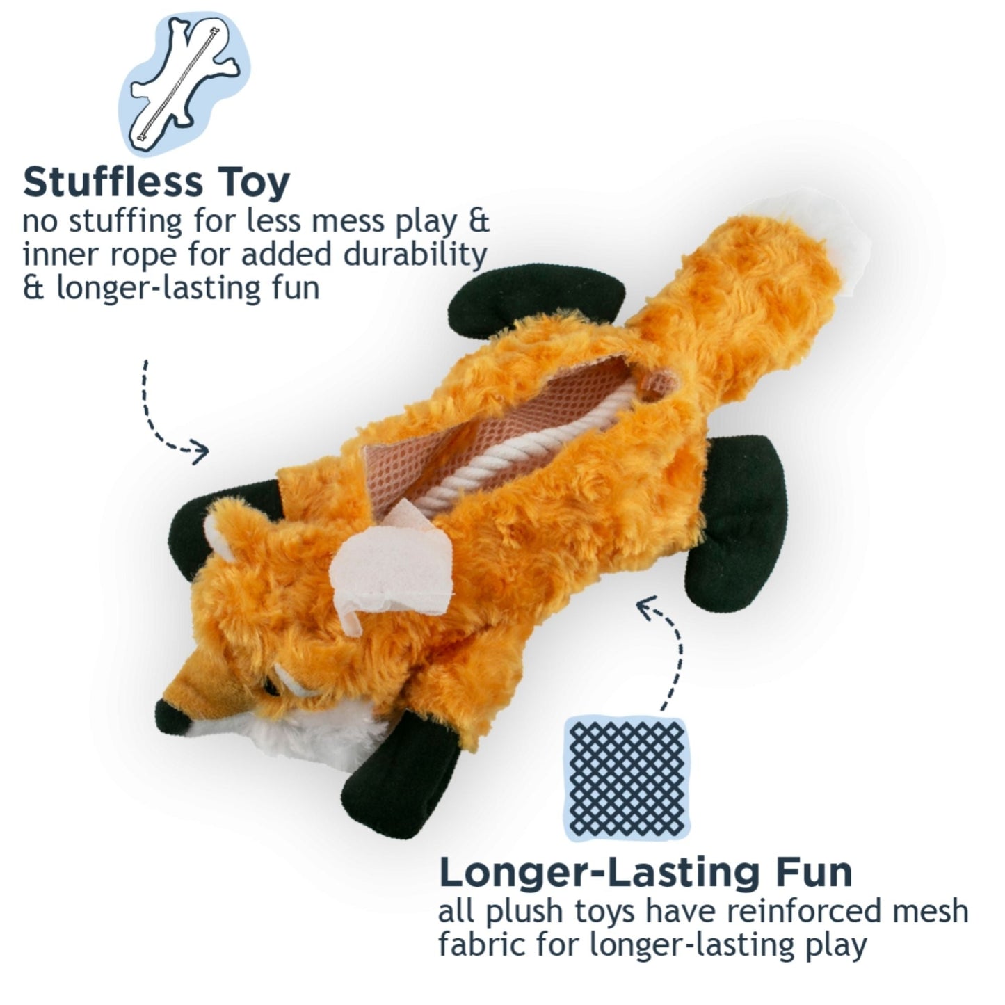Tall Tails Dog Plush Stuffless Fox 16 in, view 5