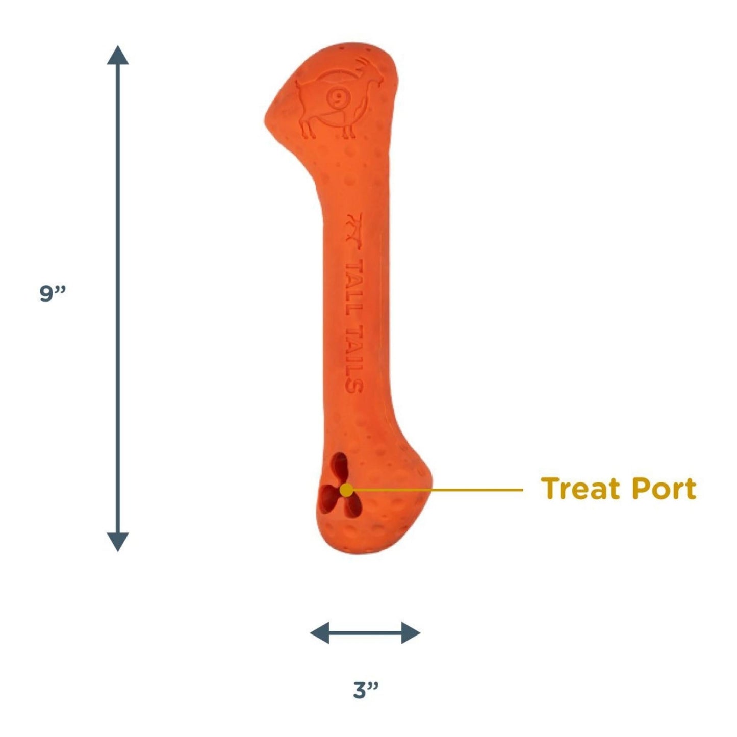 Tall Tails Dog Goat Bone Orange 9 in, view 8