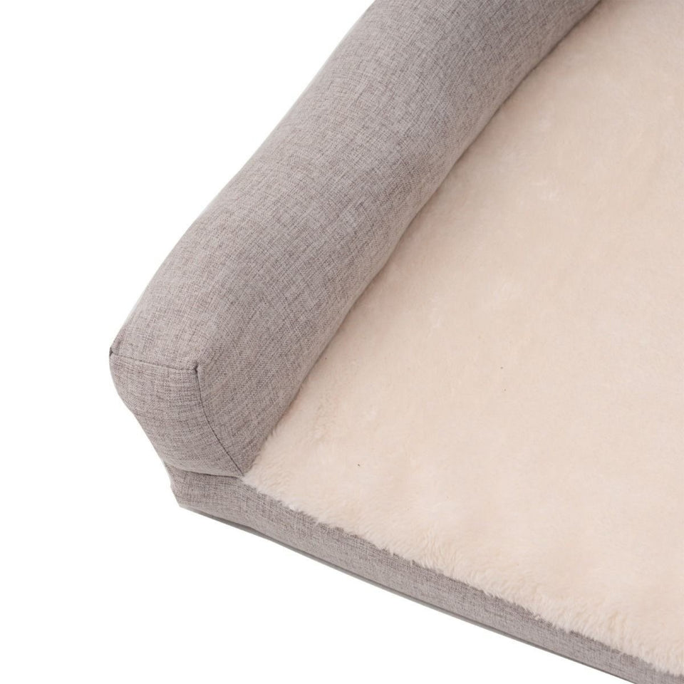 Territory Dog & Cat Khaki Lounger Bed, 30 in x 20 in - Pets Perfect