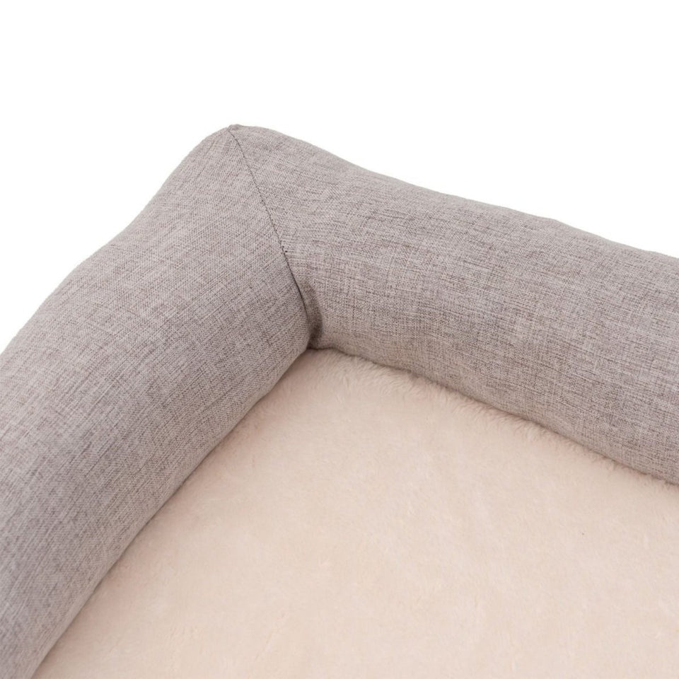 Territory Dog & Cat Khaki Lounger Bed, 30 in x 20 in - Pets Perfect